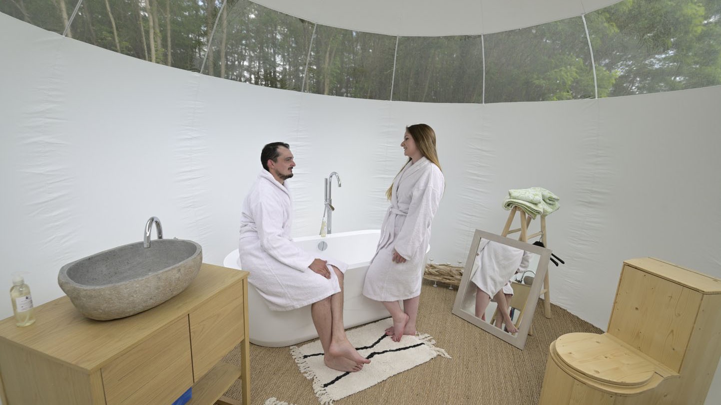 salle de bain dans les bulles