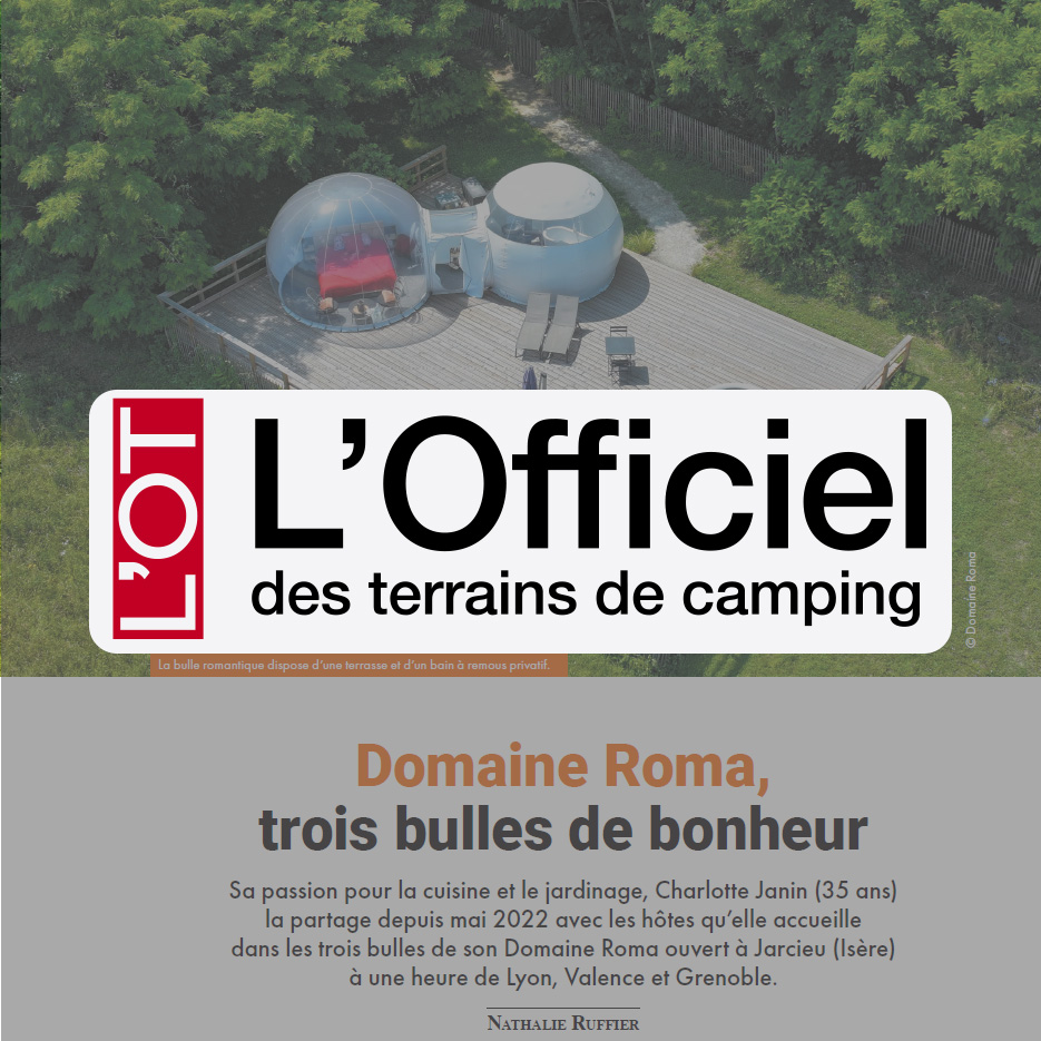 Domaine Roma à l’honneur dans L’Officiel des terrains de camping Domaine Roma à l’honneur dans L’Officiel des terrains de camping